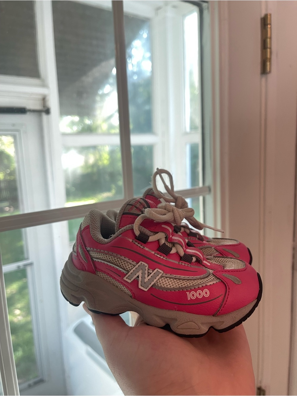 New Balance 9060 Toddler Sneakers Gray Pink Size 7C